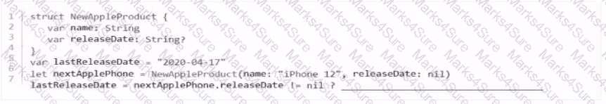 App-Development-with-Swift-Certified-User Question 5