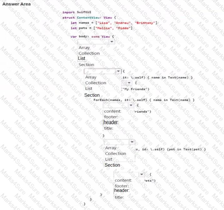 App-Development-with-Swift-Certified-User Question 8