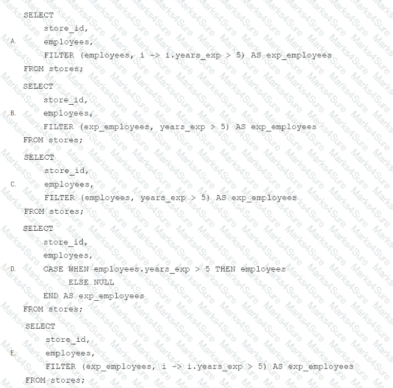 Databricks-Certified-Data-Engineer-Associate Question 16
