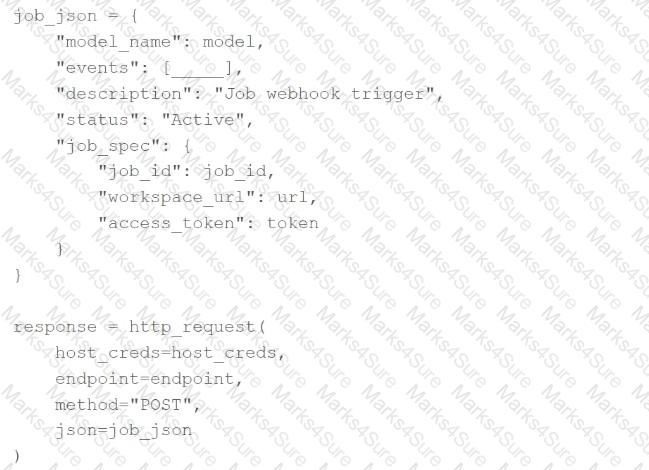 Databricks-Machine-Learning-Professional Question 5