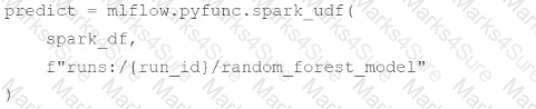 Databricks-Machine-Learning-Professional Question 17