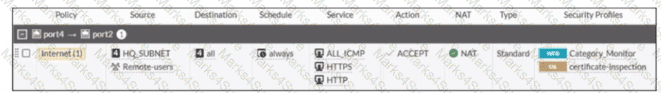 NSE4_FGT_AD-7.6 Question 1