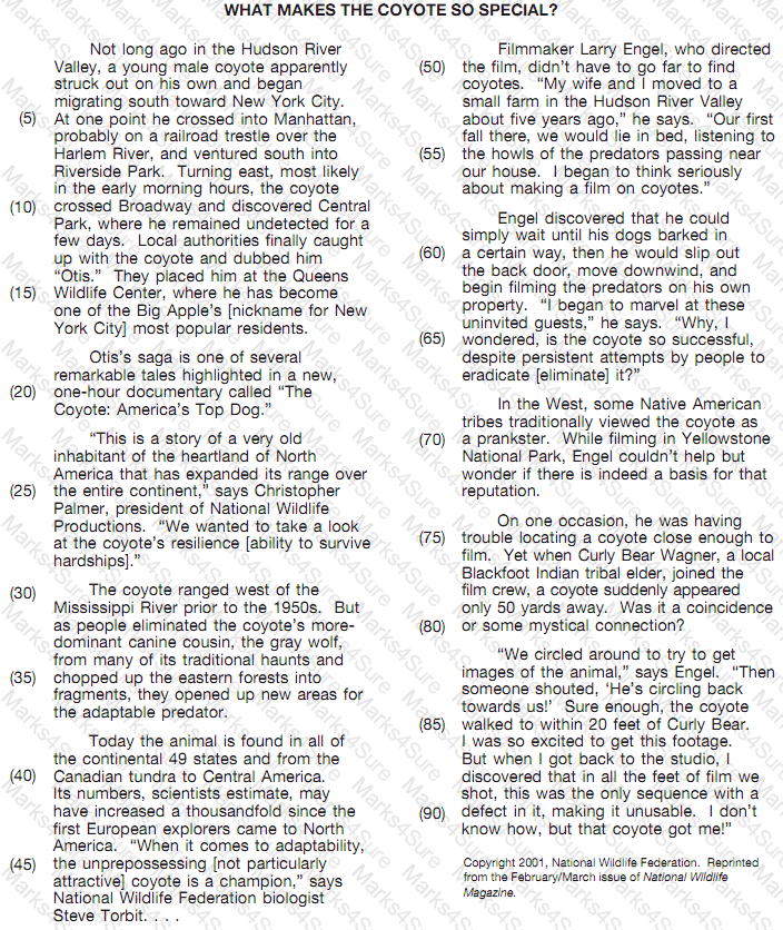 GED-Reading Question 35