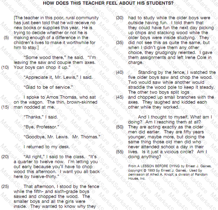 GED-Reading Question 54