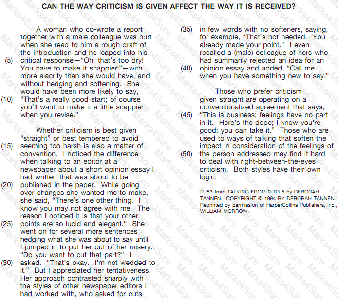 GED-Reading Question 43