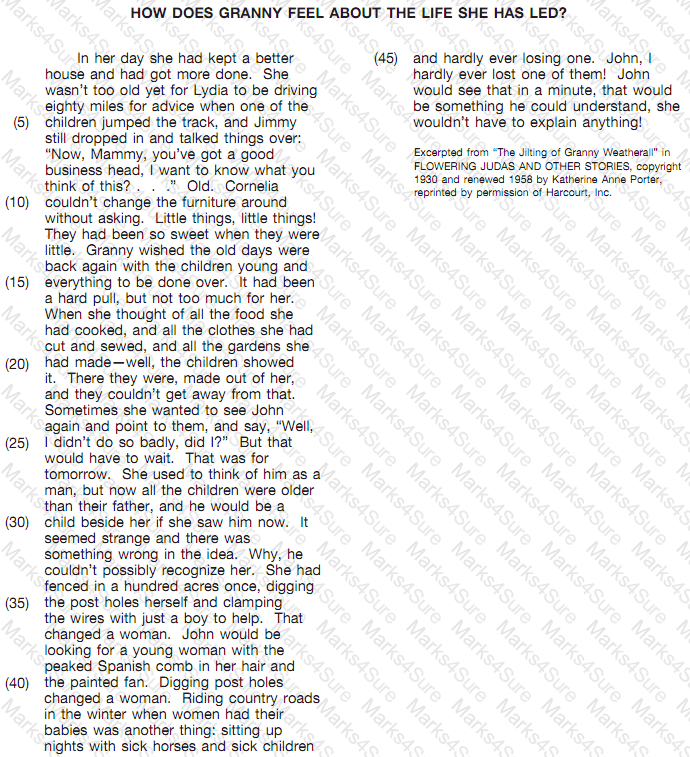 GED-Reading Question 19