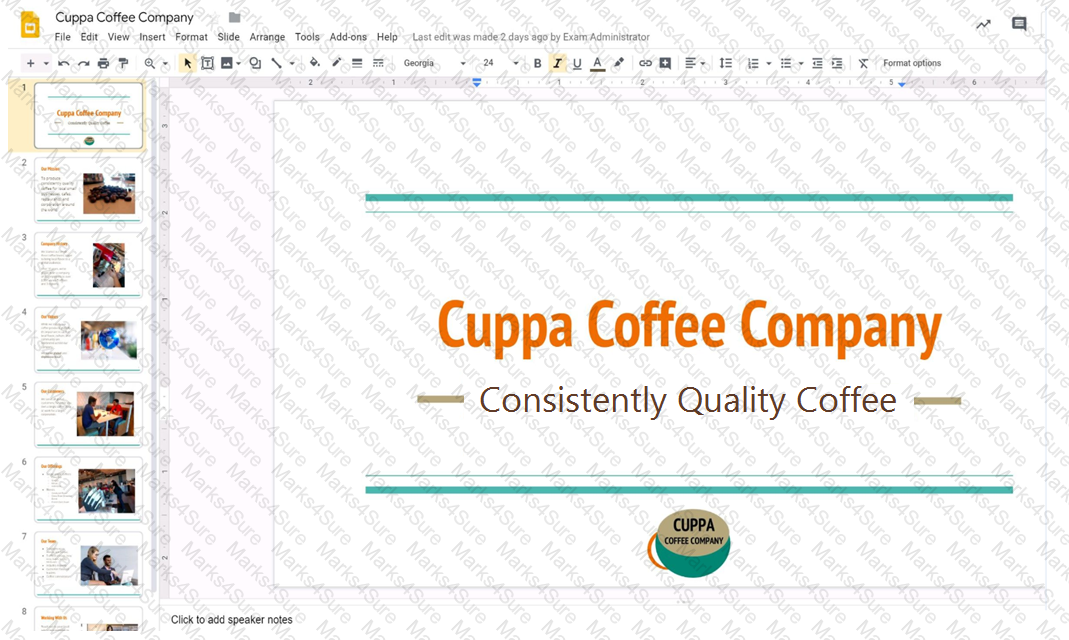 GSuite Question 8