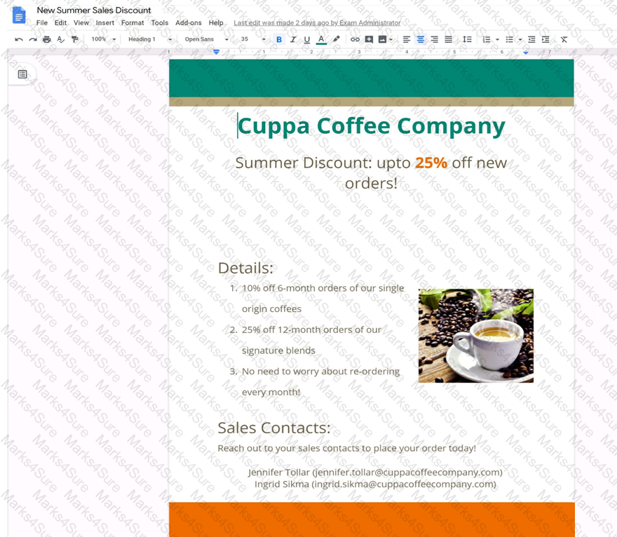 GSuite Question 5