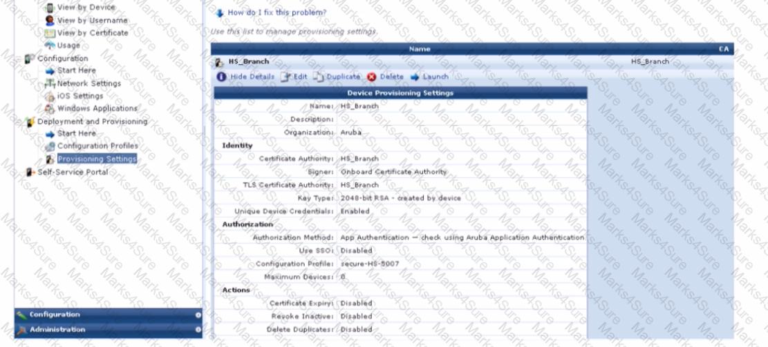 HPE6-A81 Question 6