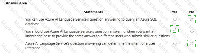 AI-900 Answer 42