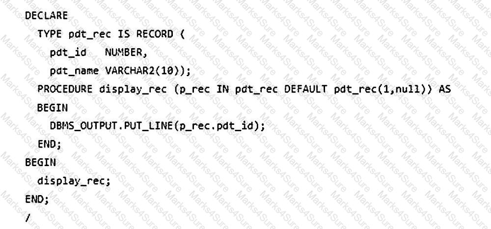 1z0-149 Question 9 Option 1