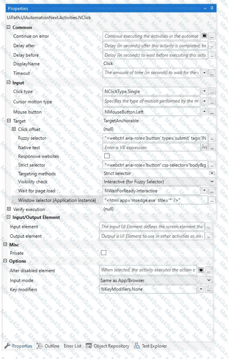 UiPath-ADPv1 Question 36