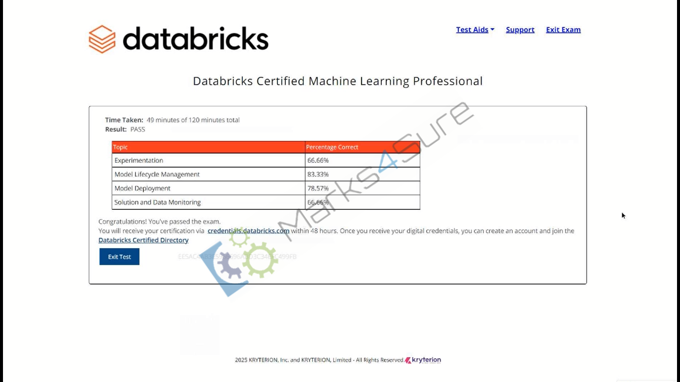 Databricks-Machine-Learning-Professional